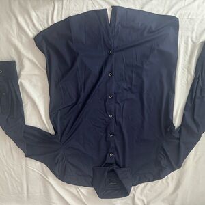 Brooks Brothers Dark Blue Kinetic Stretch Shirt